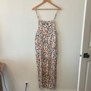 Women’s Summer Casual Jumpsuit Wide Leg Overalls Floral Print Baggy